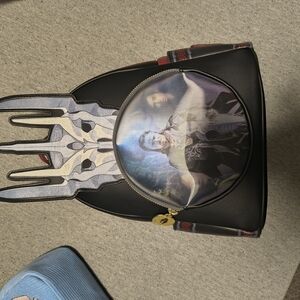 Loungefly Black and Gray Graphic Backpack